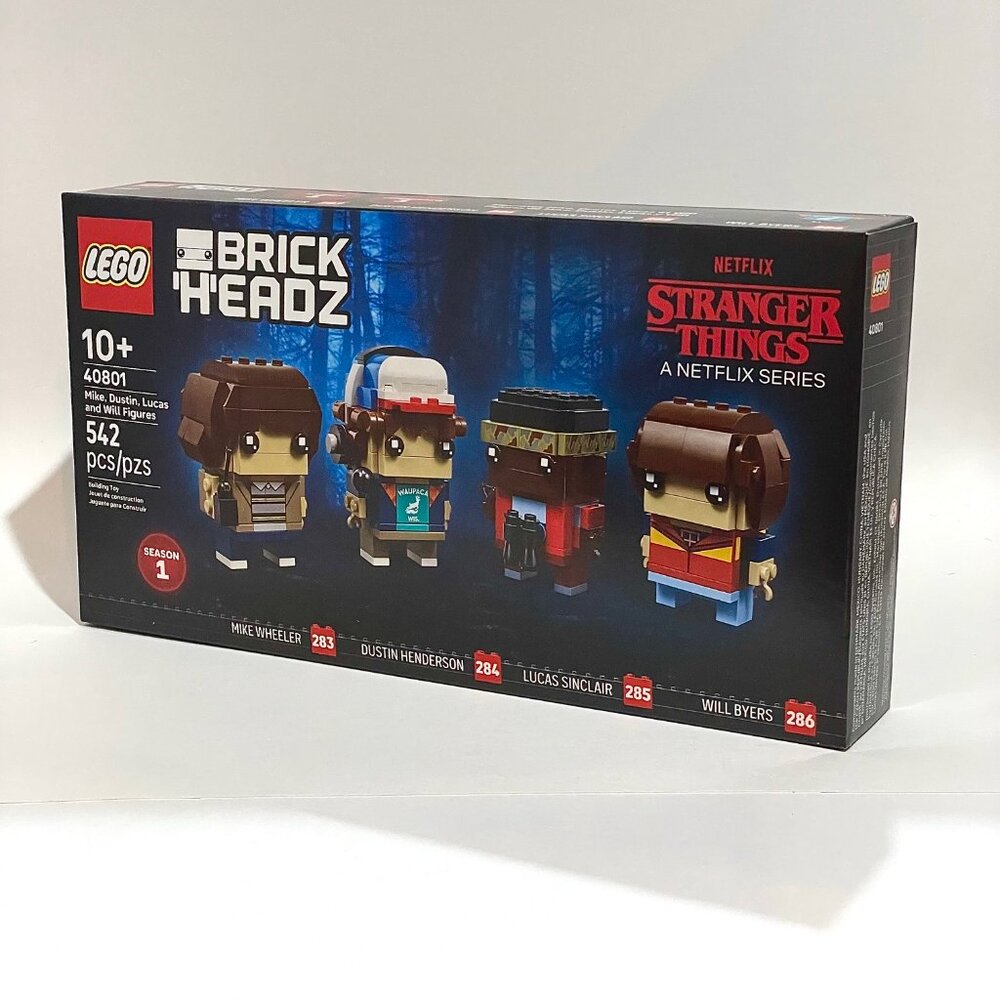 LEGO 40801 Stranger Things Mike, Dustin, Lucas & Will BrickHeadz NEW NIB in Hand - Picture 4 of 13